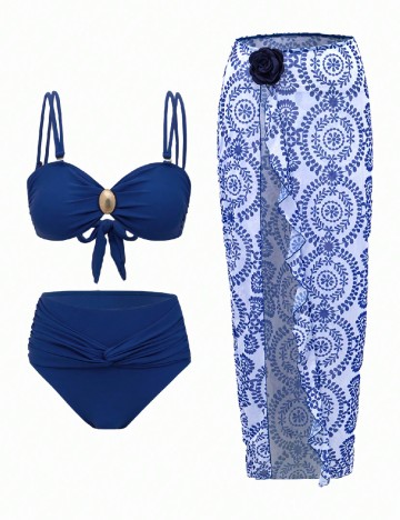 Costum de baie SHEIN, albastru