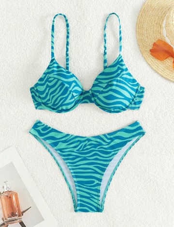 Costum de baie SHEIN, albastru