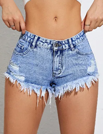 Pantaloni scurti SHEIN, albastru Albastru