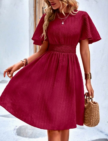 Rochie scurta SHEIN, visiniu