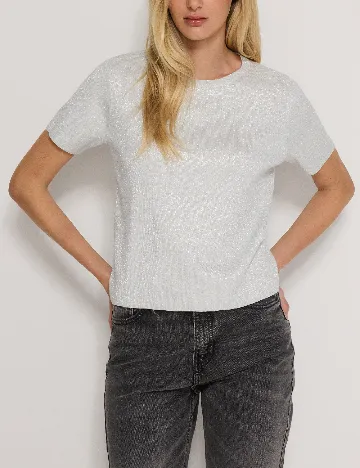 Tricou Reserved, argintiu