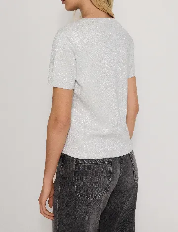 Tricou Reserved, argintiu