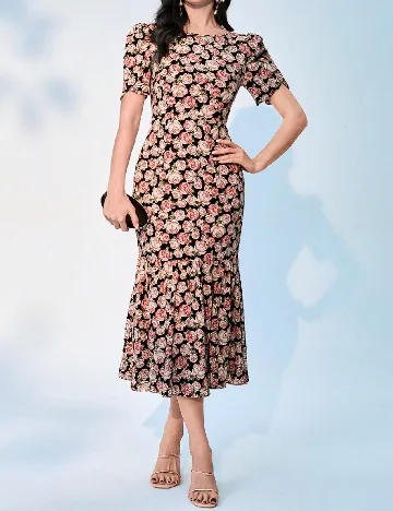 Rochie medie SHEIN, floral print Floral print