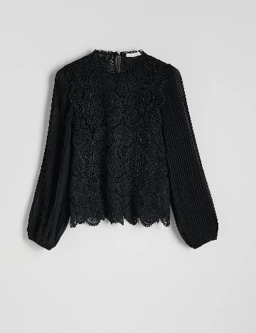 Bluza Reserved, negru Negru
