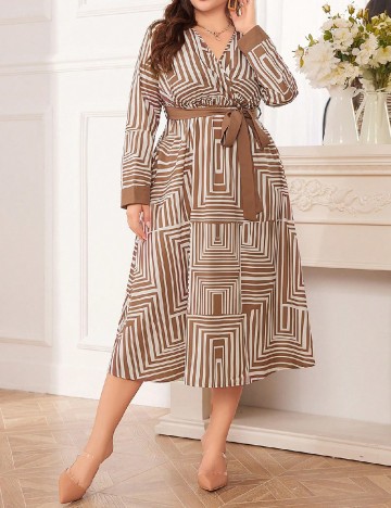 Rochie medie SHEIN CURVE, maro