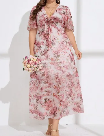 Rochie lunga SHEIN CURVE, floral print