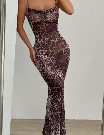 Rochie lunga SHEIN, animal print