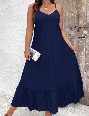 Rochie lunga SHEIN CURVE, albastru