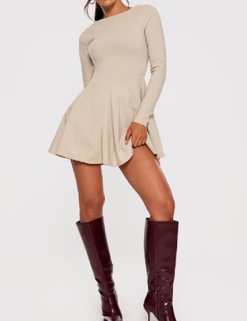 Rochie scurta PRETTYLITTLETHING, crem