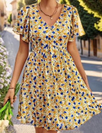 Rochie scurta SHEIN, floral print