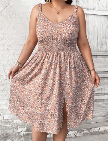 Rochie medie SHEIN CURVE, floral print