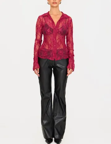 Camasa PRETTYLITTLETHING, magenta Roz