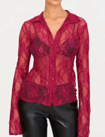Camasa PRETTYLITTLETHING, magenta Roz