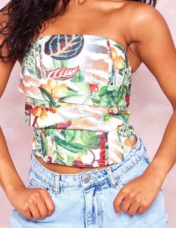 Top PRETTYLITTLETHING, mix culori Mix culori