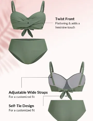 Costum de baie SHEIN, verde Verde