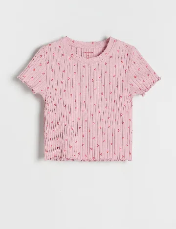 Tricou Reserved, roz Roz