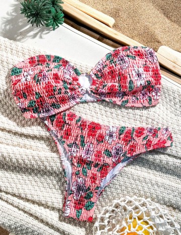 Costum de baie SHEIN, floral print
