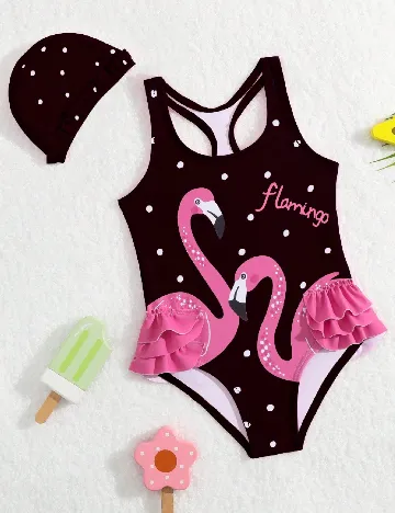 Costum de baie Shein Kids, negru Negru