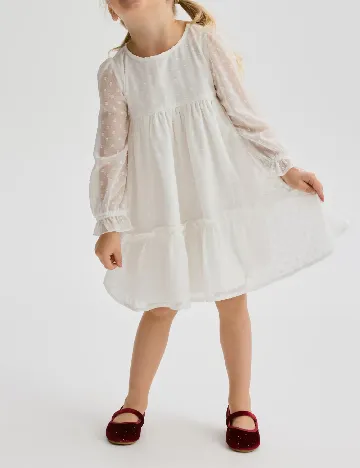 Rochie Reserved, alb Alb