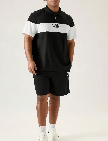 Compleu SHEIN Plus Size Men, negru Negru