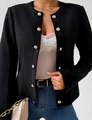 Blazer SHEIN, negru Negru