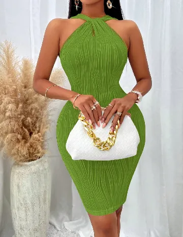 Rochie scurta SHEIN, verde Verde