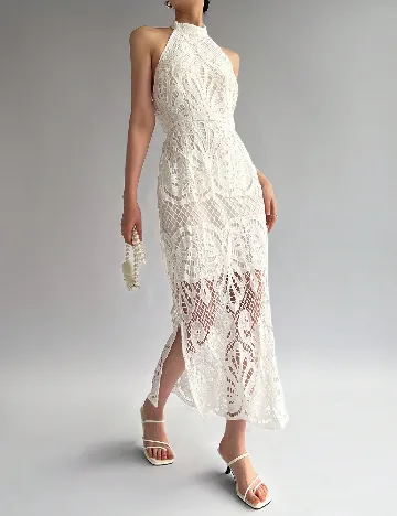 Rochie medie SHEIN, alb Alb