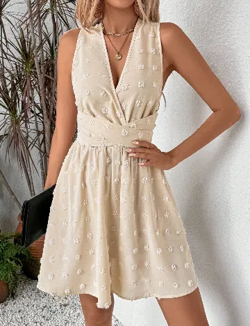Rochie scurta SHEIN, ecru Alb