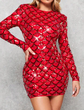 Rochie scurta SHEIN, rosu Rosu