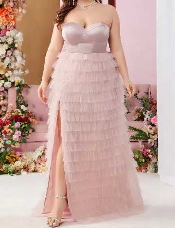 Rochie lunga SHEIN CURVE, roz Roz