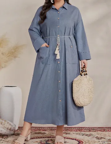 Rochie medie SHEIN CURVE, albastru Albastru