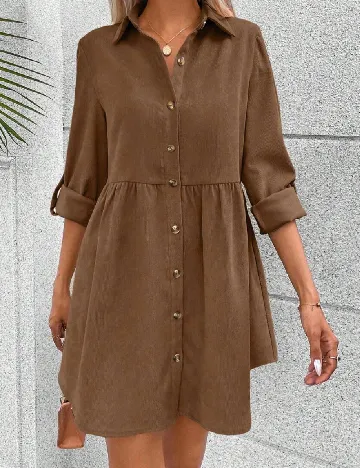 Rochie scurta SHEIN, maro Maro