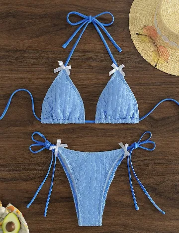 Costum de baie SHEIN, albastru Albastru