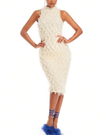 Rochie medie SHEIN, crem