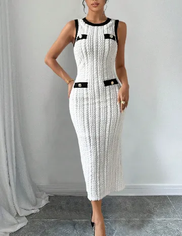 Rochie lunga SHEIN, alb Alb