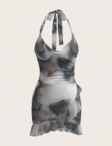 Rochie scurta SHEIN, gri Gri