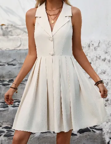 Rochie scurta SHEIN, crem Crem