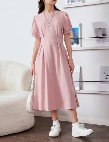 Rochie Shein Kids, roz pudra Roz