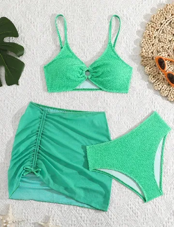 Costum de baie Shein Kids, verde Verde