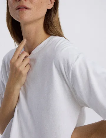 Tricou Reserved, alb Alb