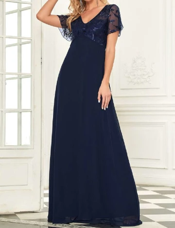 Rochie lunga Ever-Pretty, bleumarin Albastru