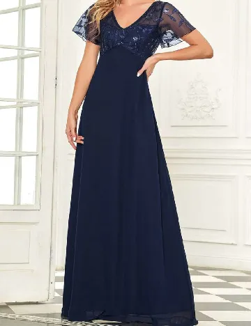 Rochie lunga Ever-Pretty, bleumarin Albastru