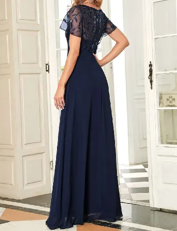 Rochie lunga Ever-Pretty, bleumarin Albastru