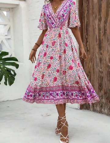 Rochie medie SHEIN, floral Floral print