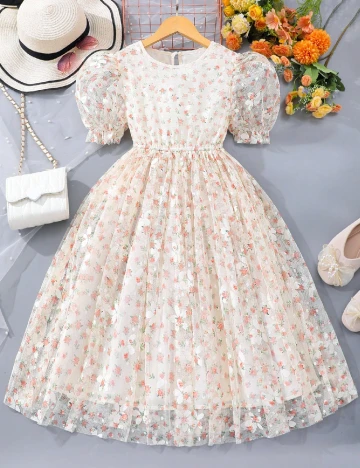 Rochie medie Shein Kids, floral Floral print