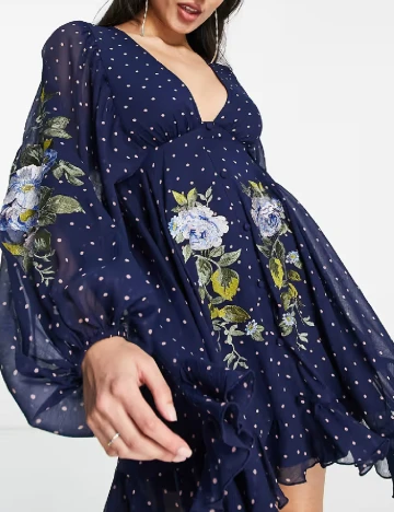 Rochie scurta ASOS, bleumarin Albastru