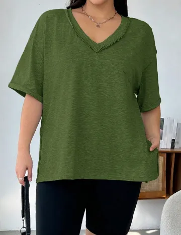 Tricou SHEIN CURVE, verde Verde