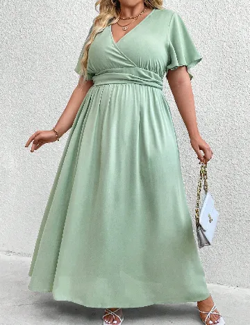 Rochie lunga SHEIN CURVE, verde Verde