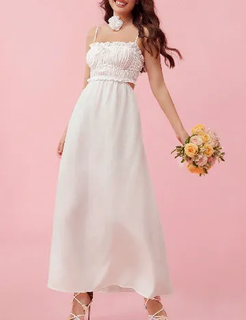 Rochie lunga SHEIN, alb Alb