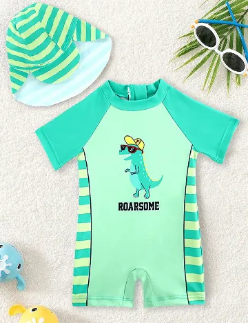 Costum de baie Shein Kids, verde Verde